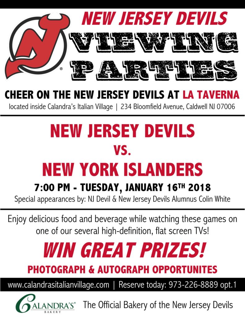 NJ Devils Viewing Party 1/16/18